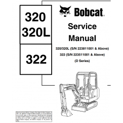 Bobcat 320 - Bobcat 320L - Bobcat 322 D series - instrukcje napraw - schematy - DTR - service manuals - Bobcat 321 - Bobcat 323